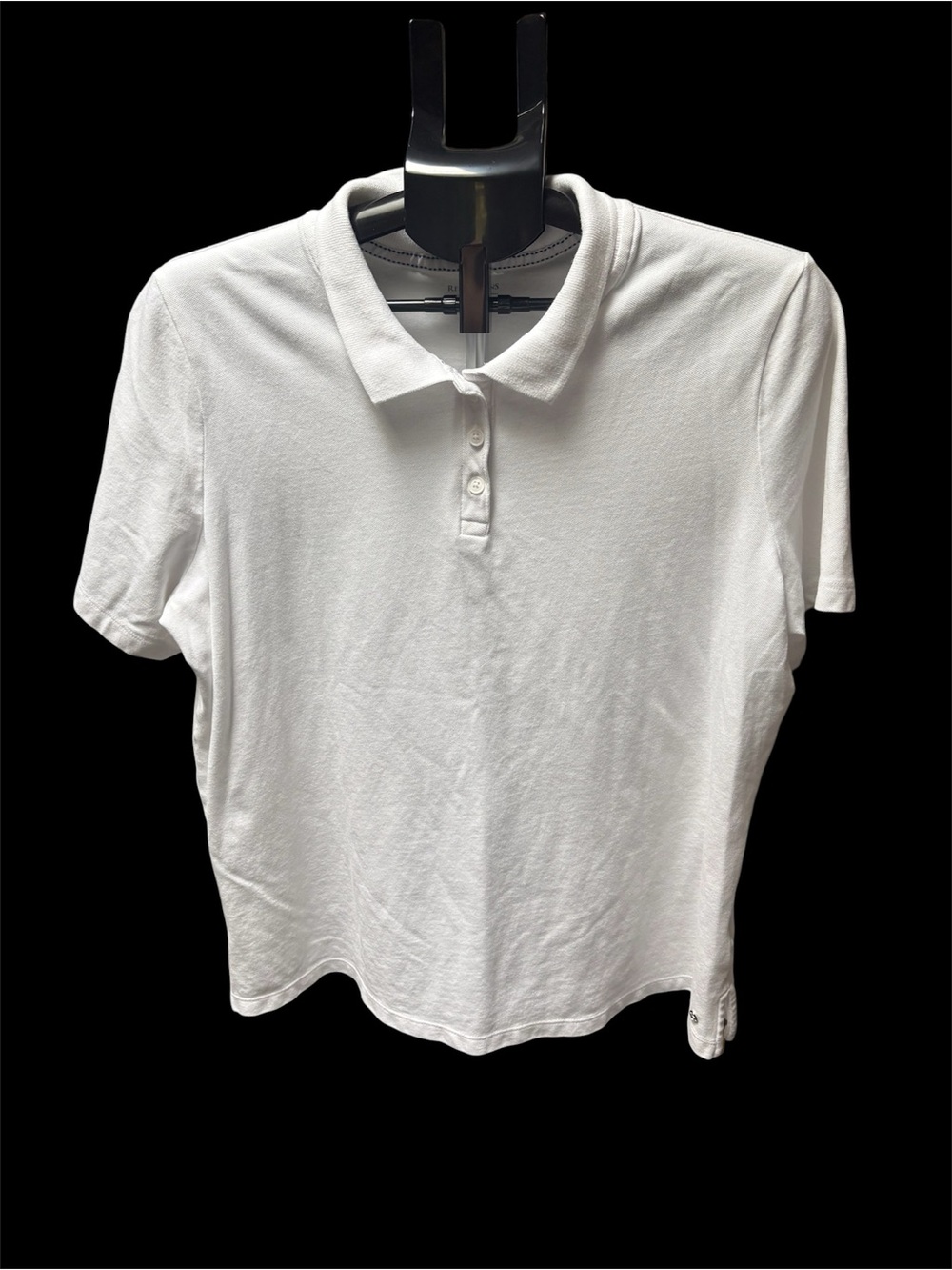 🔥$2, min. purchase $10, Northern Reflections White Knit Polo Top, XL